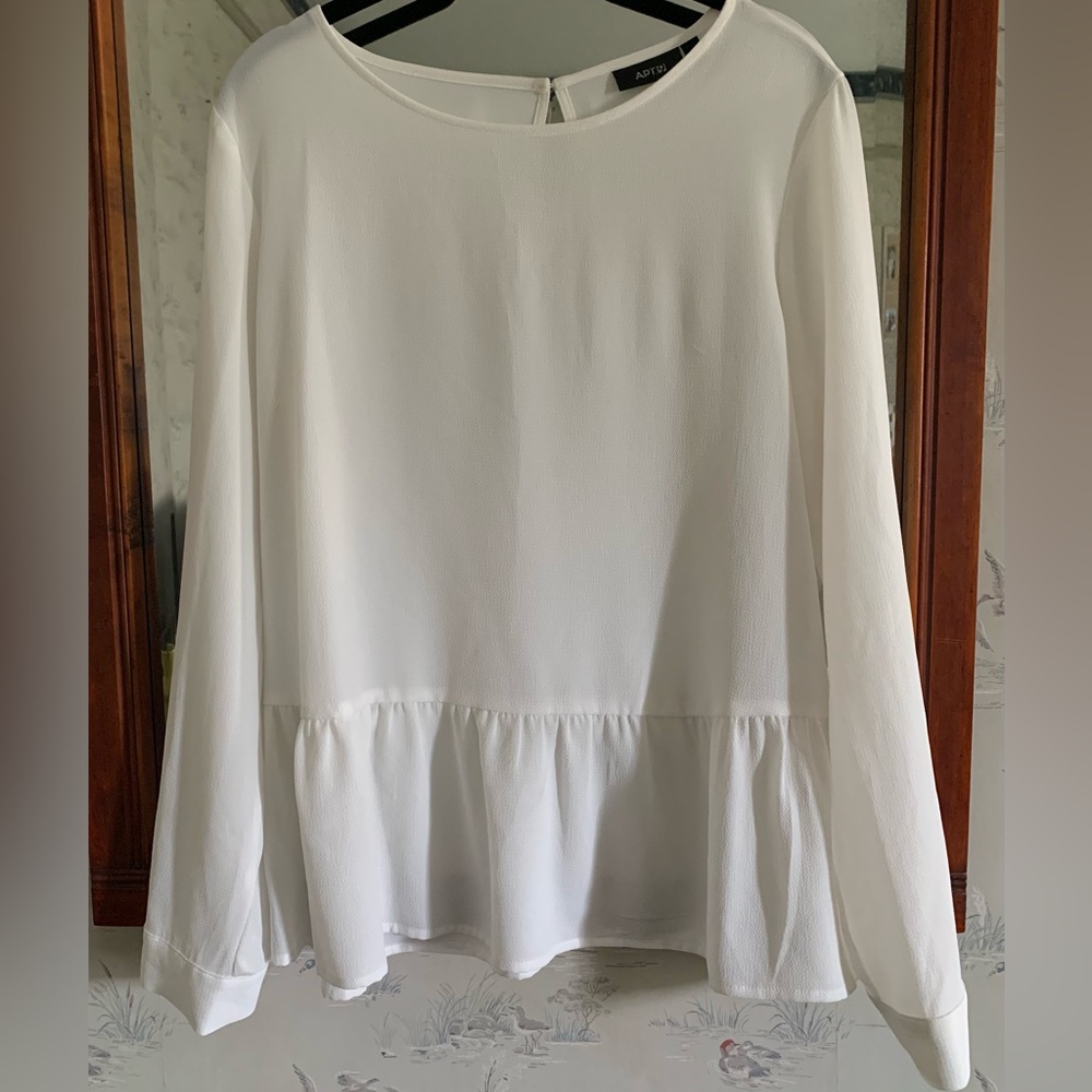White Peplum Blouse